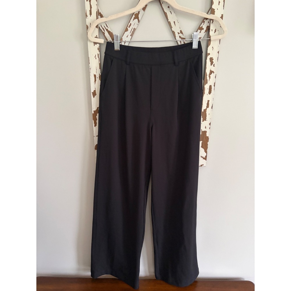 Halara High Waist Black Wide Leg Work Pants Trousers Size Small